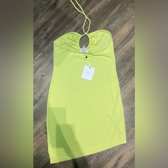 L’Academie NWT Mira Mini Dress in Limelight Size Medium - Picture 5 of 7